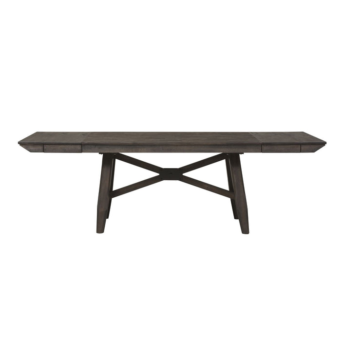 Double Bridge Optional 6 Piece Trestle Table Set image