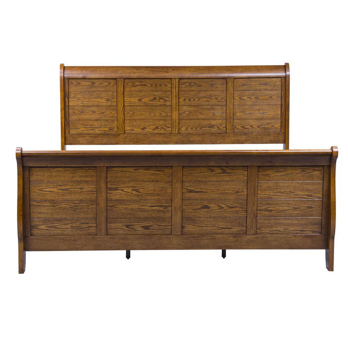 Grandpas Cabin King California Sleigh Bed