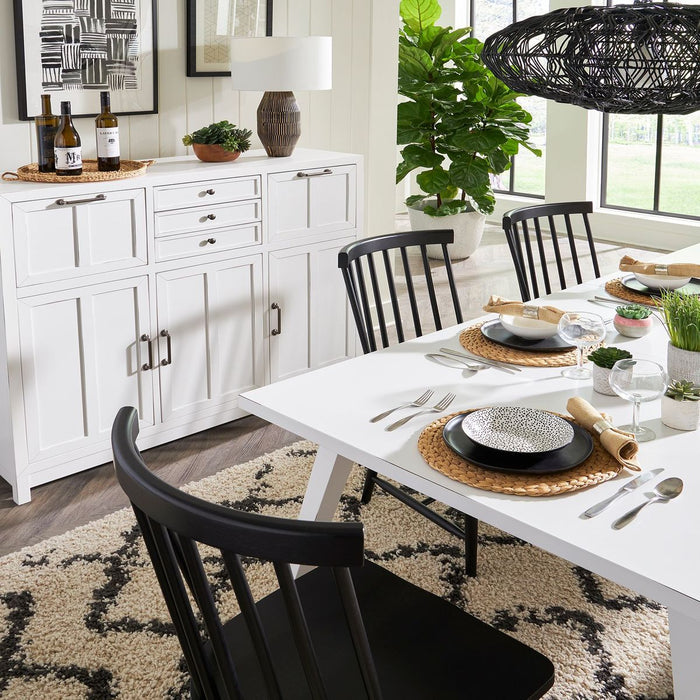 Liberty Furniture Capeside Cottage Buffet in Porcelain White