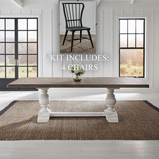 River Place Opt 5 Piece Trestle Table Set image