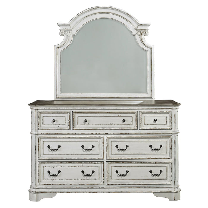 Magnolia Manor King Panel Bed, Dresser & Mirror, Night Stand