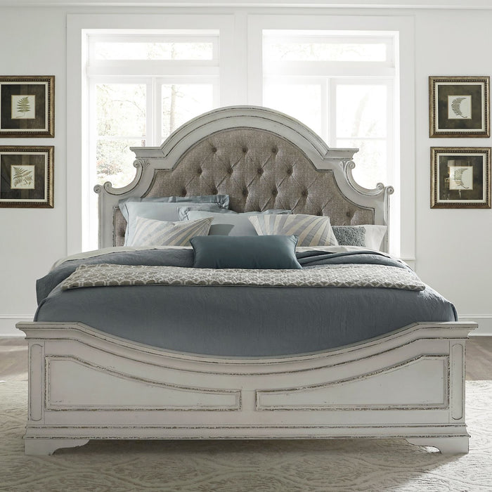 Magnolia Manor Uph Bed, Dresser & Mirror, Chest, Night Stand image