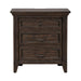 Paradise Valley Nightstand with Charging Station in Saddle Brown image