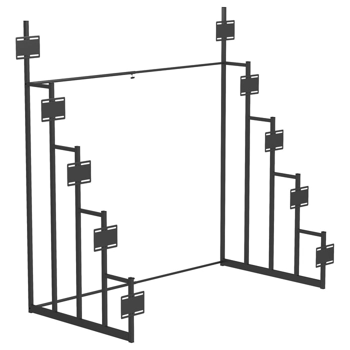 Duarto 5-tier Headboard Display Rack Black