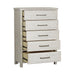 Modern Farmhouse 5 Drawer Chest in White image