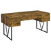 Analiese 4-drawer Writing Desk Antique Nutmeg image