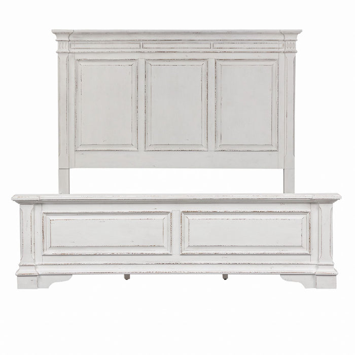 Abbey Park King California Panel Bed, Dresser & Mirror, Chest