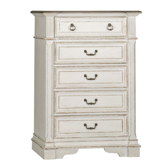 Abbey Park Uph Sleigh Bed, Dresser & Mirror, Chest image