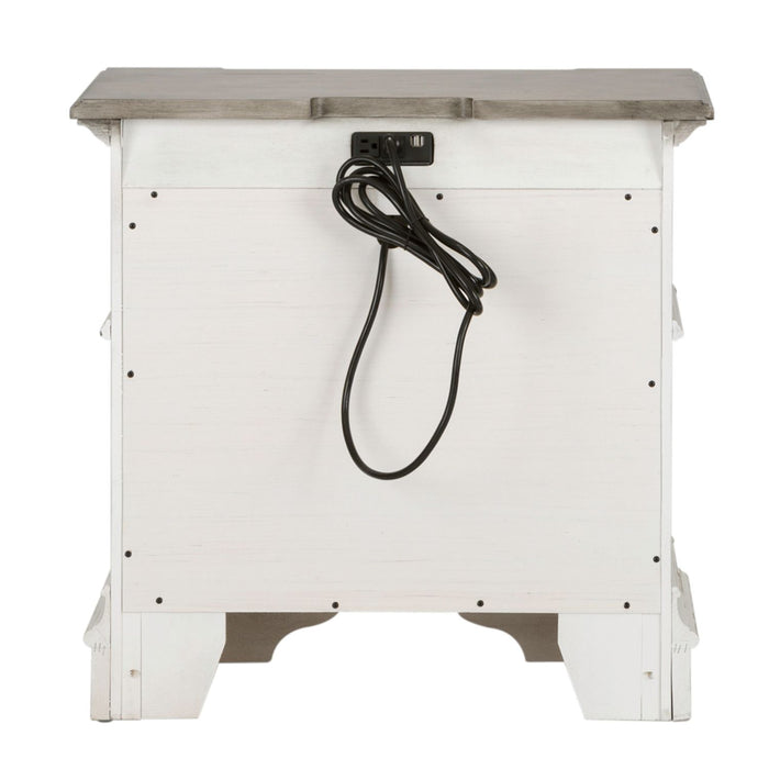 Abbey Park Drawer Nightstand in Antique White image
