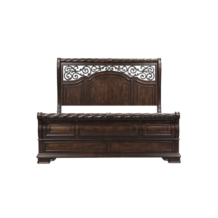Arbor Place King California Sleigh Bed, Dresser & Mirror, Chest image