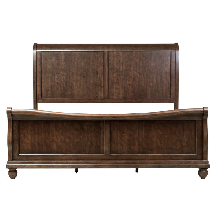 Rustic Traditions King Sleigh Bed, Dresser & Mirror, Chest, Night Stand