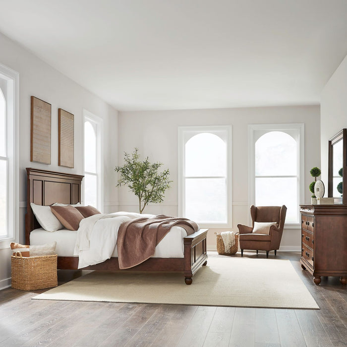 Rustic Traditions Queen Panel Bed, Dresser & Mirror image