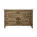Americana Farmhouse 9 Drawer Dresser in Dusty Taupe and Black image
