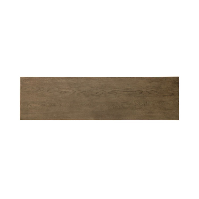 Americana Farmhouse 9 Drawer Dresser in Dusty Taupe and Black image