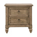 Americana Farmhouse 2 Drawer Nightstand in Dusty Taupe and Black image