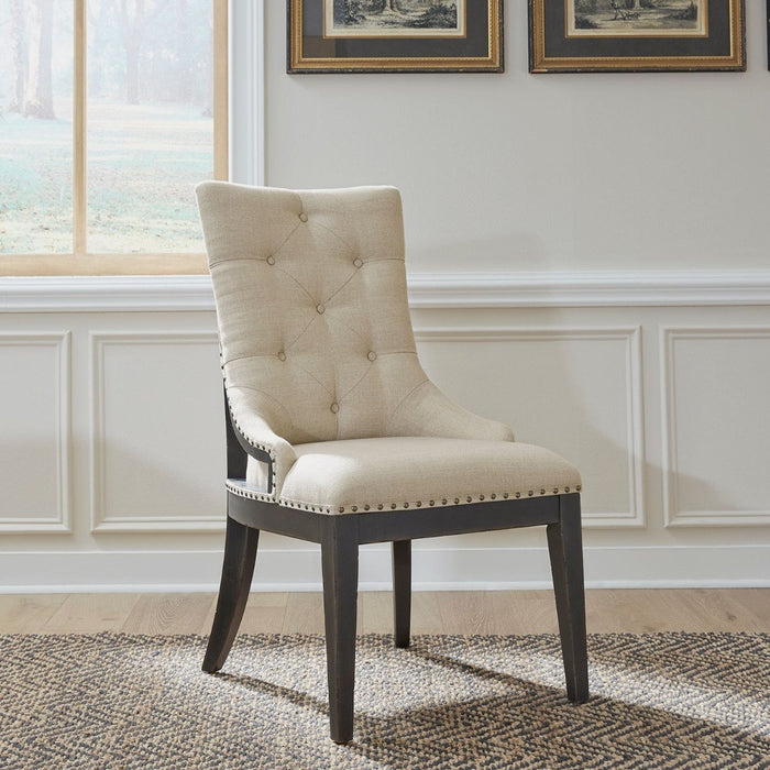 Liberty Furniture Americana Farmhouse Uph Shelter Side Chair (Set of 2) in Black