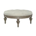 Americana Farmhouse Round Cocktail Ottoman in Dusty Taupe image
