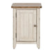 Farmhouse Reimagined Door Chair Side Table w/ Charging in Antique White image
