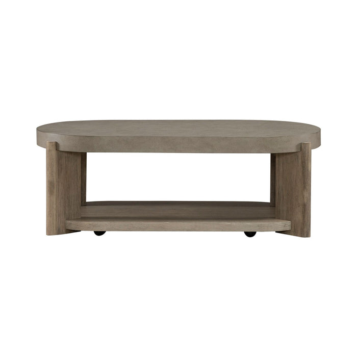 Affinity Cocktail Table in Dusty Taupe with Concrete Top image