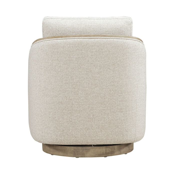 Nora Uph Swivel Accent Chair - Light Brown image