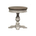 Heartland Round Pedestal Chair Side Table in Antique White image
