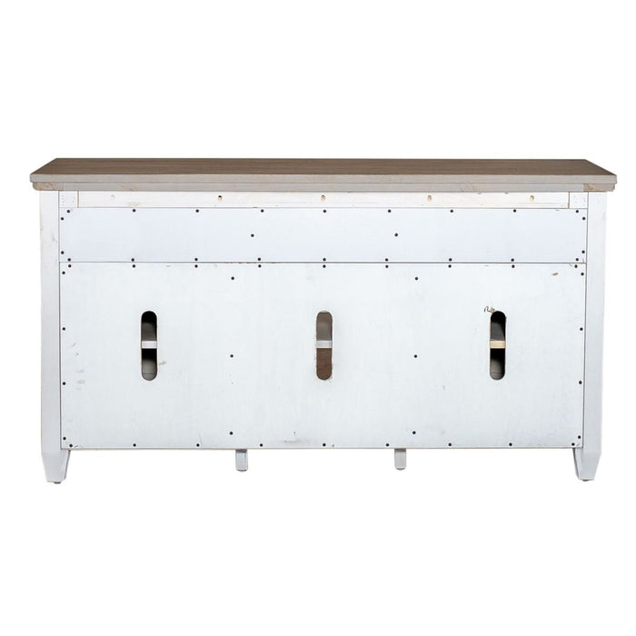 Liberty Heartland 66" Tile TV Console in Antique White