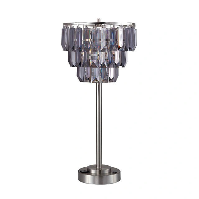 Meg Black/Chrome Table Lamp