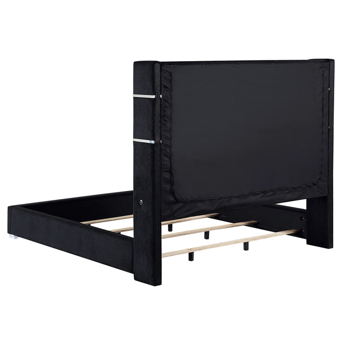 Tisdall Wingback Bed with Flame Visualizer