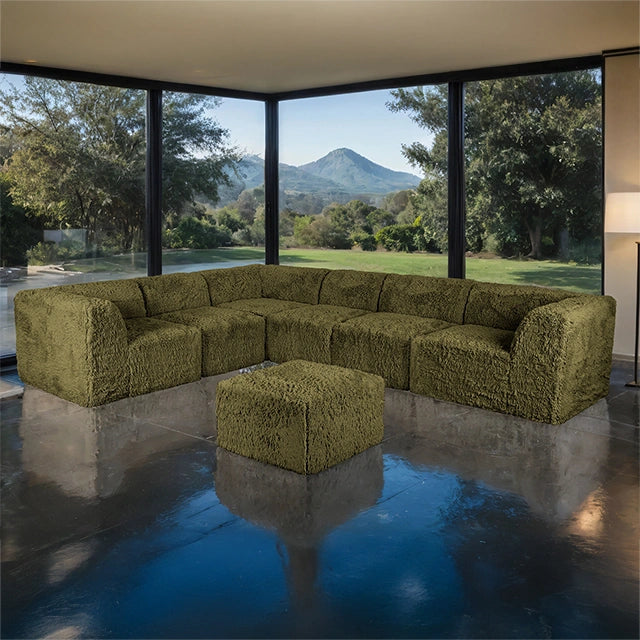 Nappi Large L-Sectional w/ Ottoman (Compressed Foam)