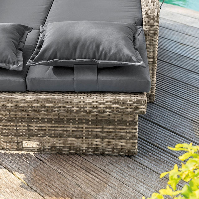 Bahia Tobago Reclining Chaise Lounge Brown & Gray