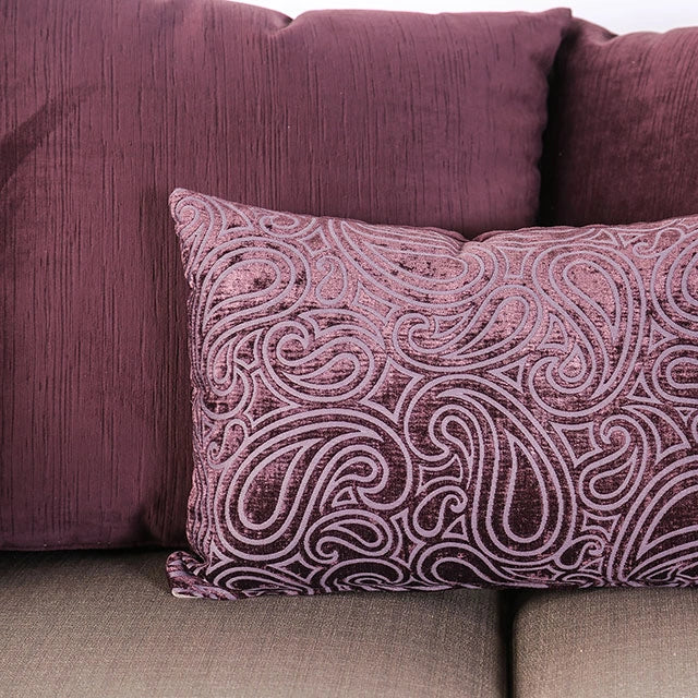Benigno Love Seat Silver & Gray